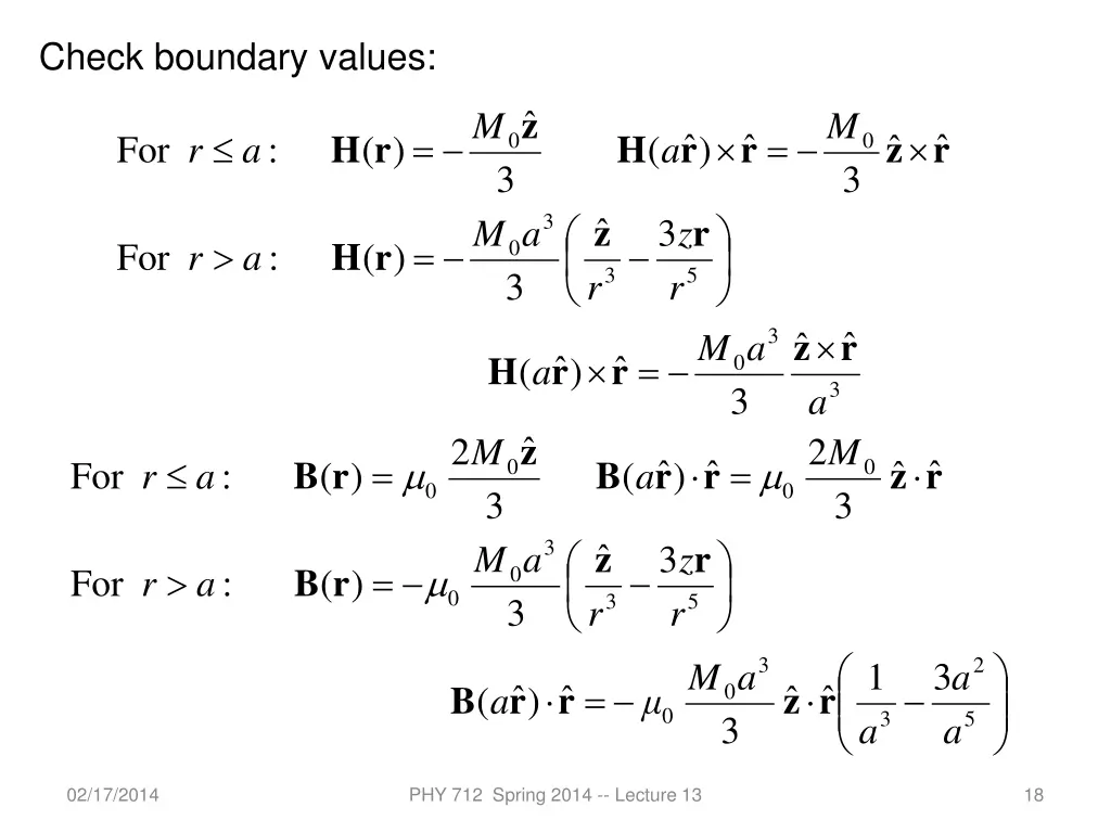 check boundary values