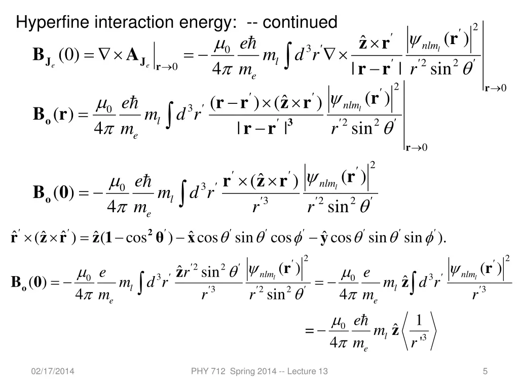 hyperfine interaction energy continued 1