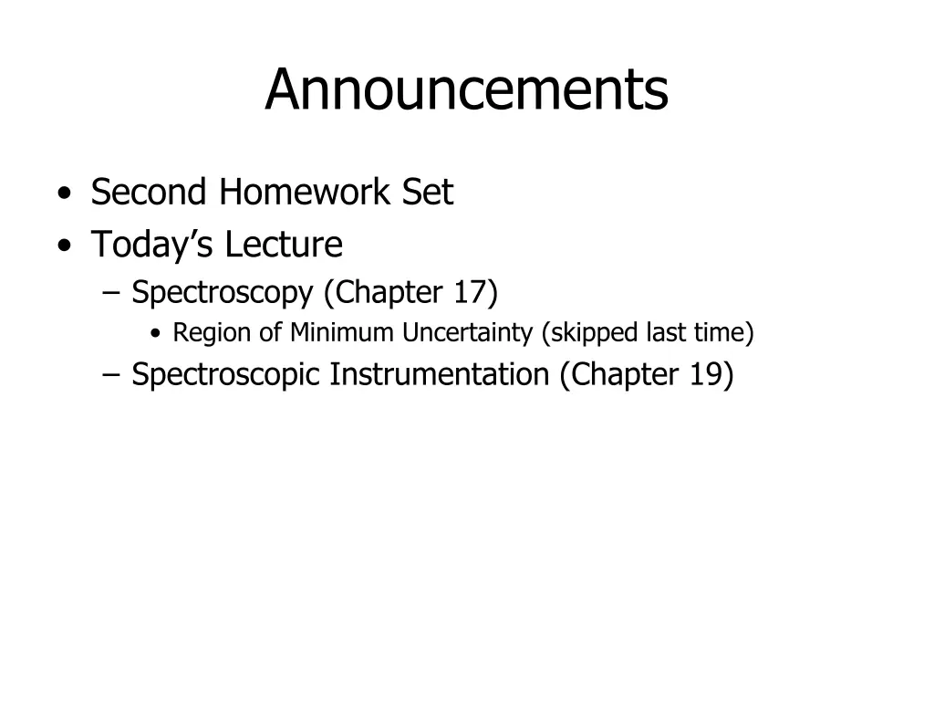 announcements