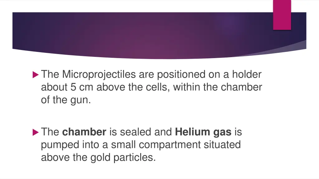 the microprojectiles are positioned on a holder