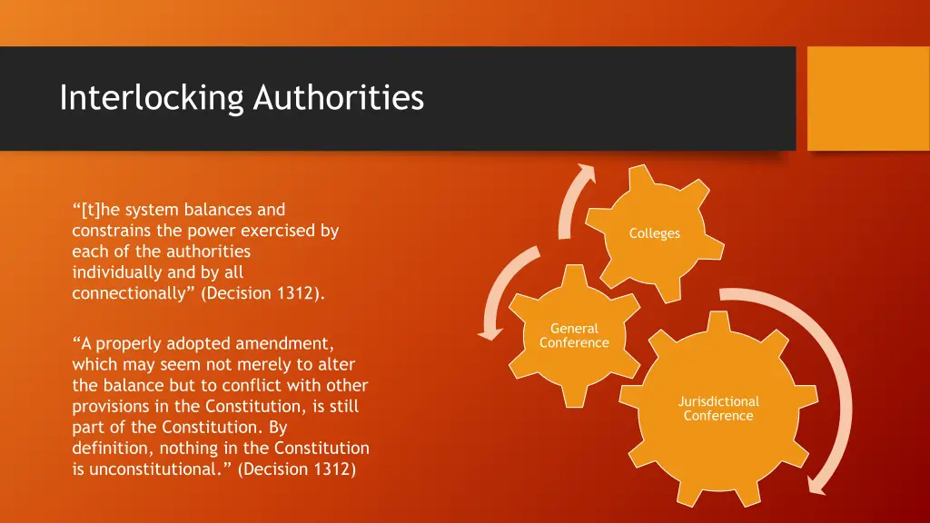 interlocking authorities