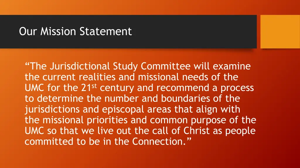our mission statement