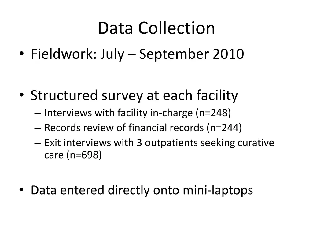data collection