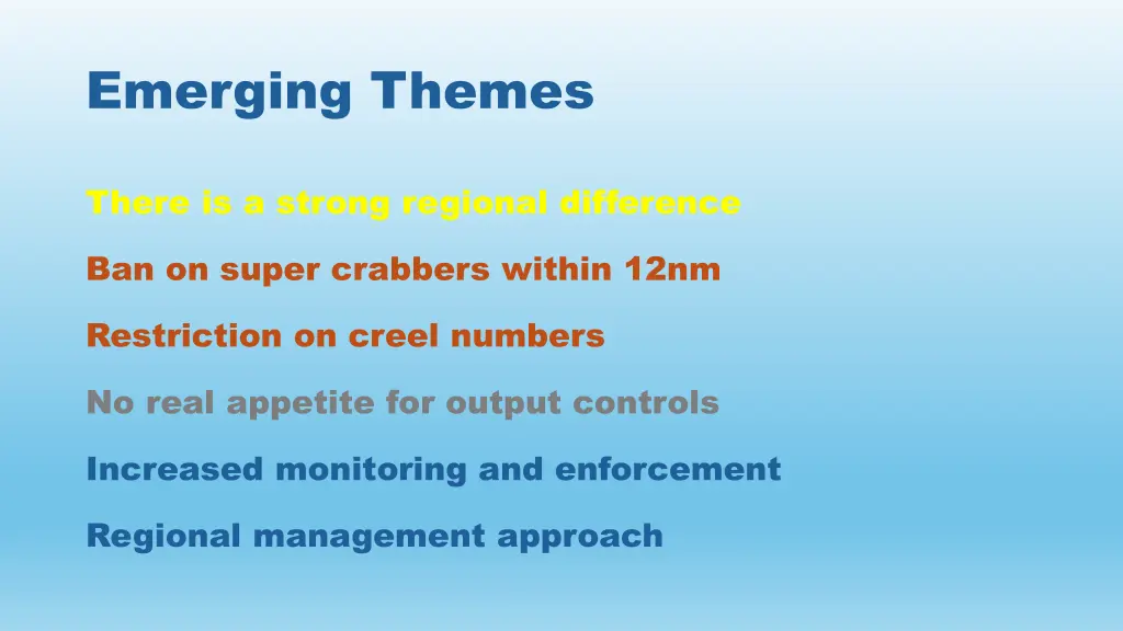 emerging themes