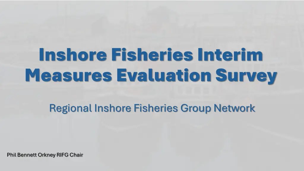inshore fisheries interim measures evaluation 1