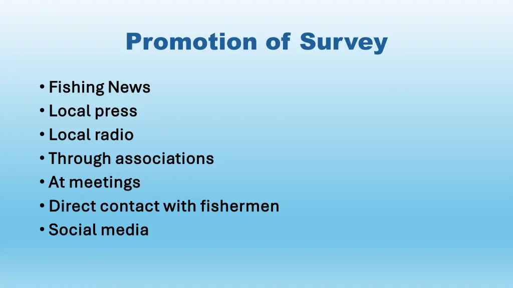 promotion of survey