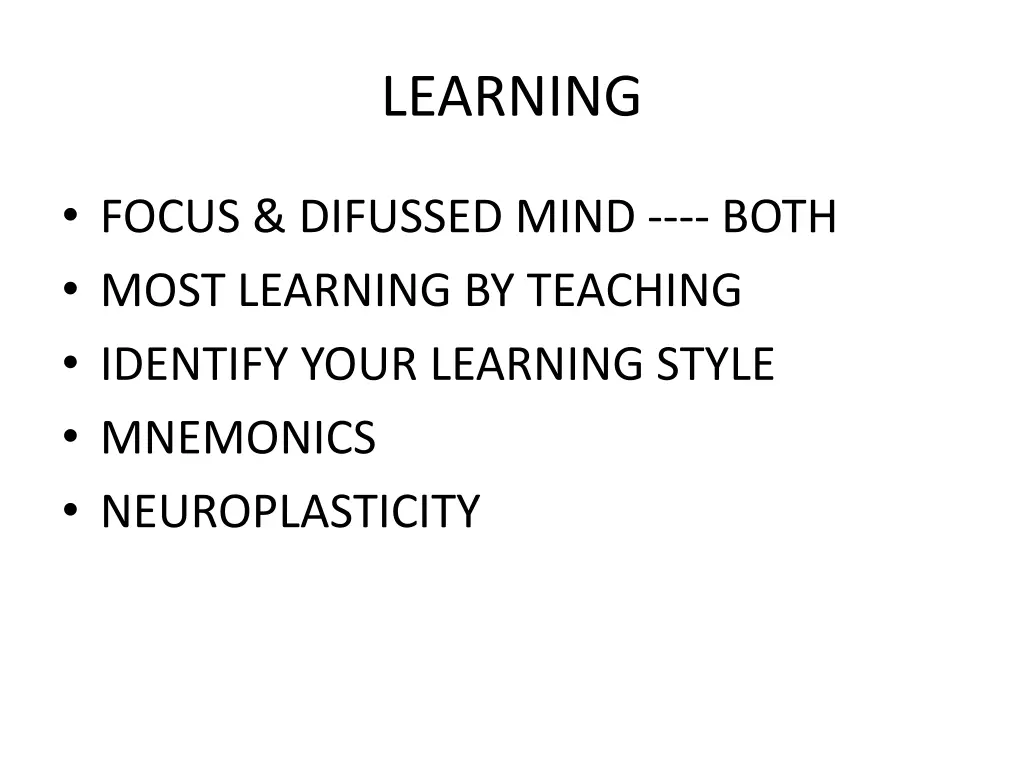 learning