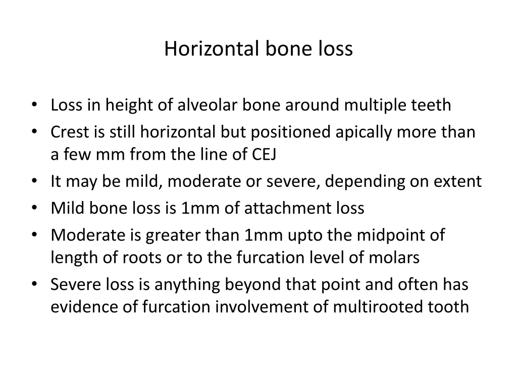 horizontal bone loss