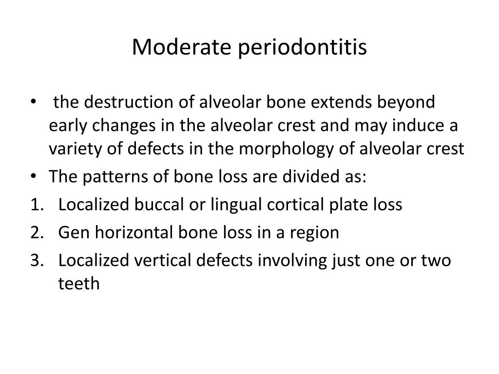 moderate periodontitis