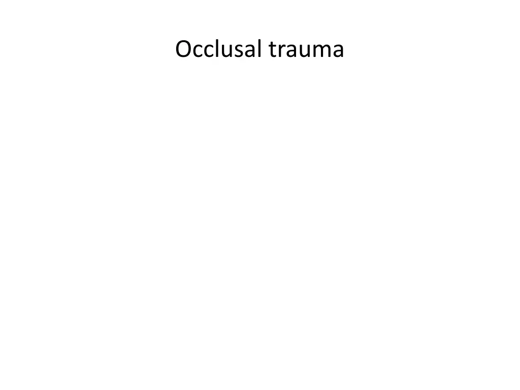 occlusal trauma