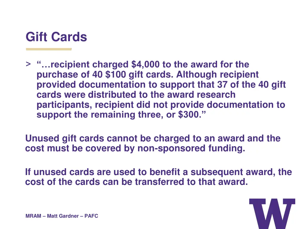 gift cards