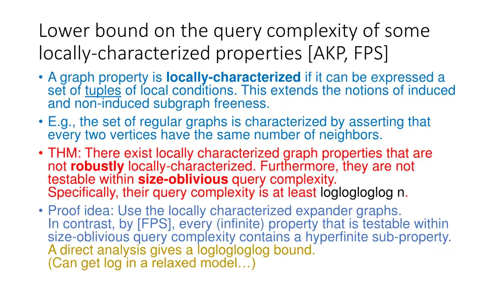 lower bound on the query complexity of some