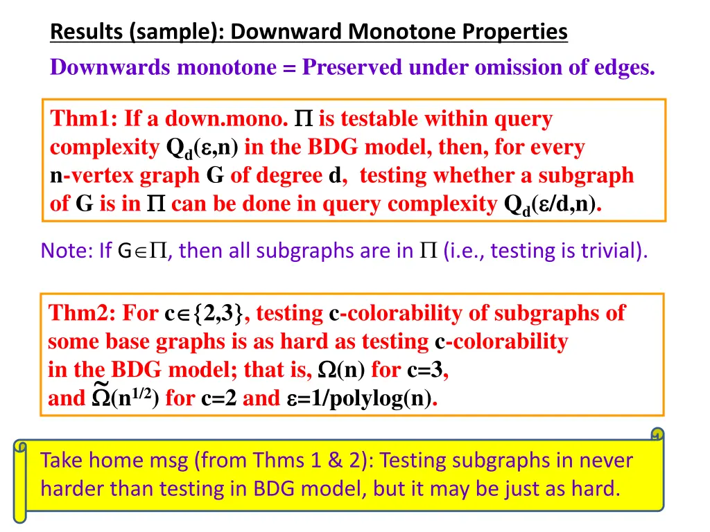 results sample downward monotone properties