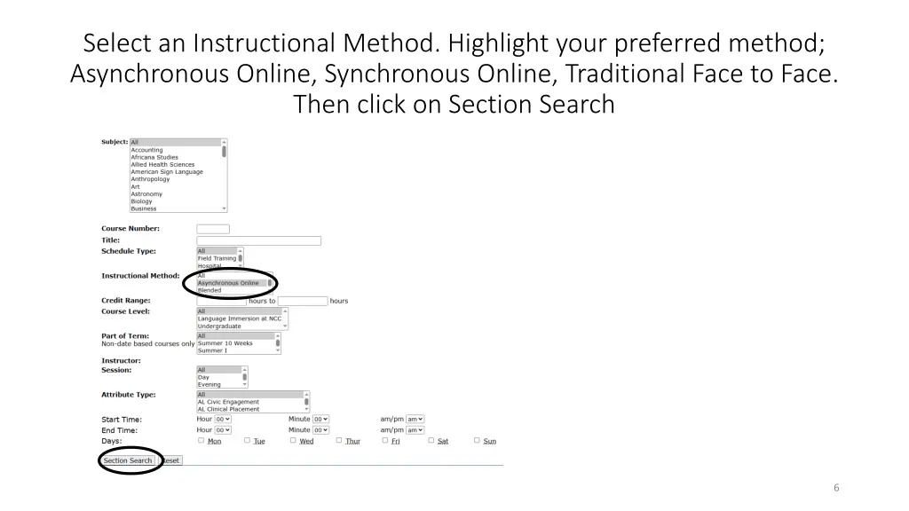 select an instructional method highlight your