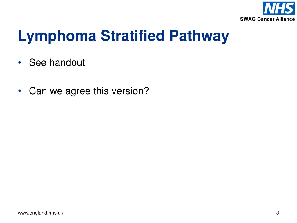 lymphoma stratified pathway