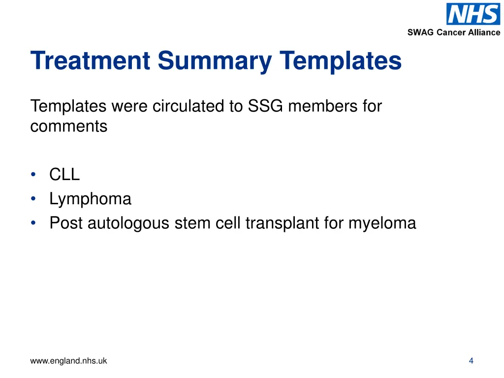 treatment summary templates