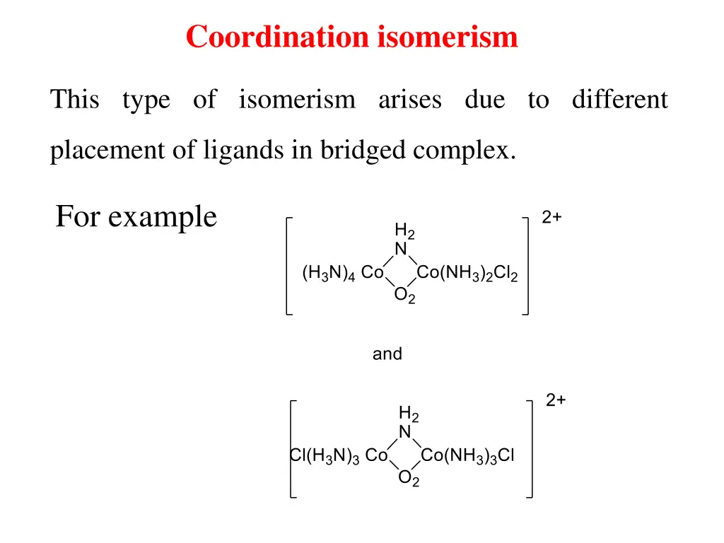 coordination isomerism