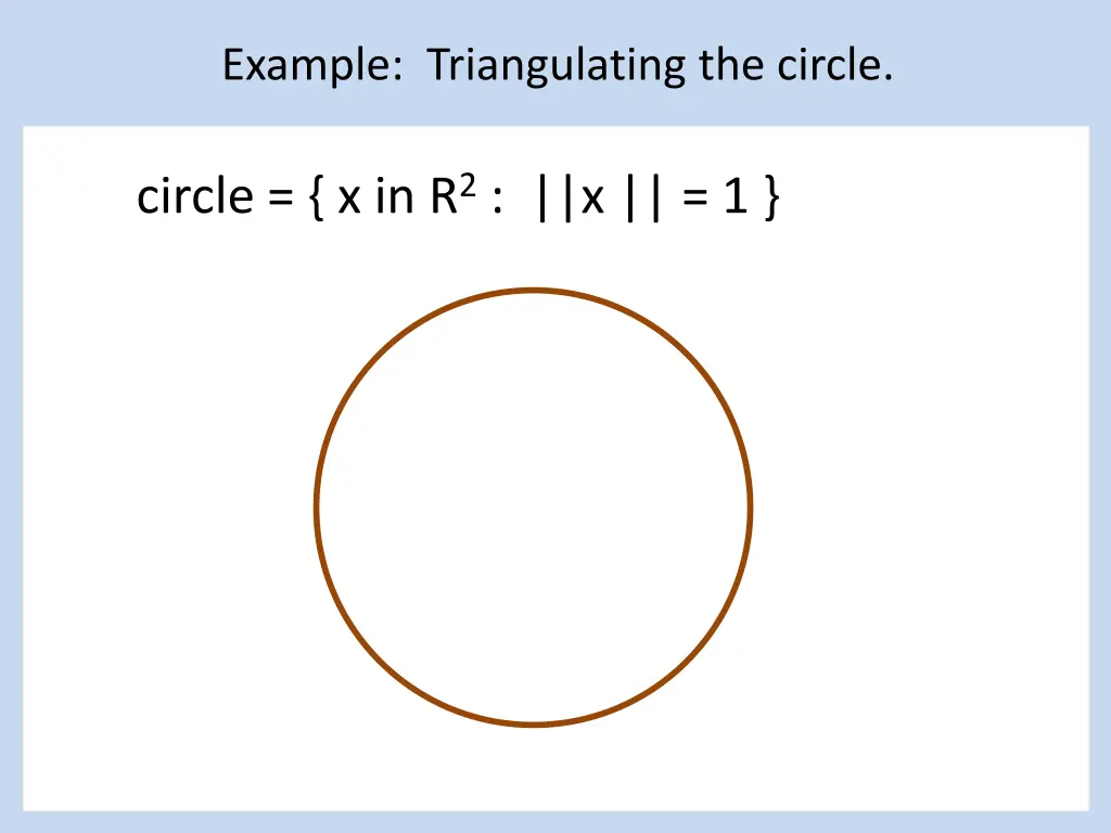 example triangulating the circle