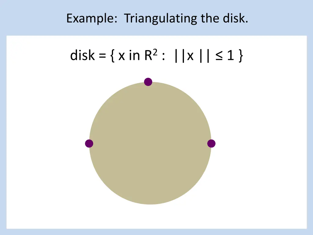 example triangulating the disk 1