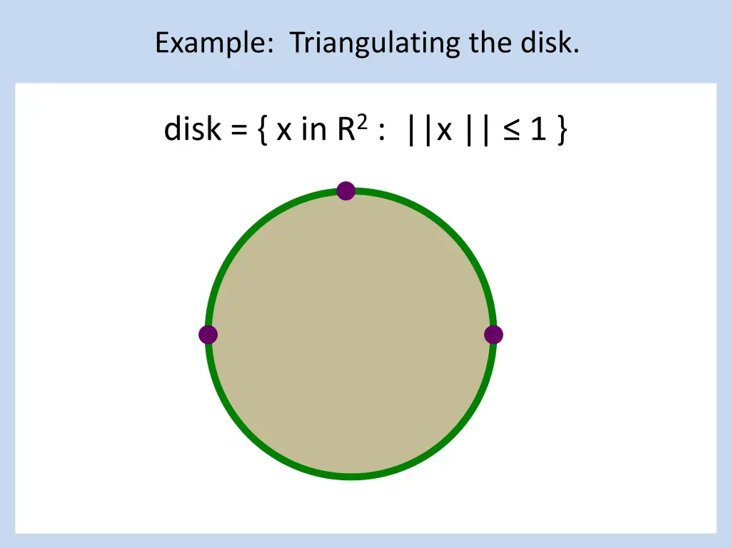 example triangulating the disk 2