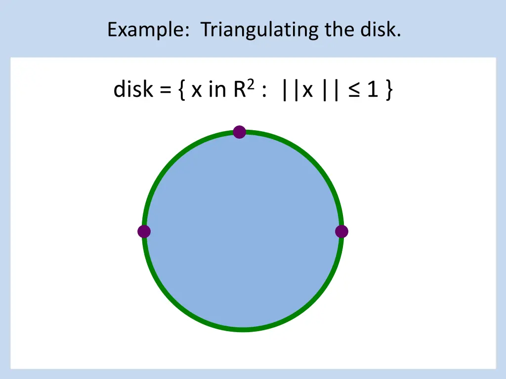 example triangulating the disk 3