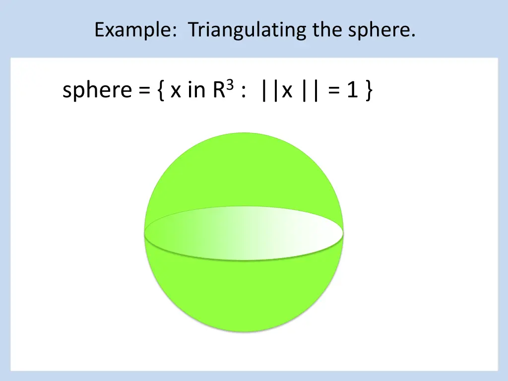 example triangulating the sphere
