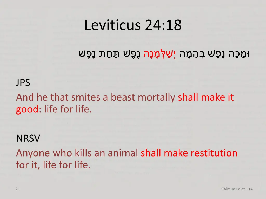 leviticus 24 18