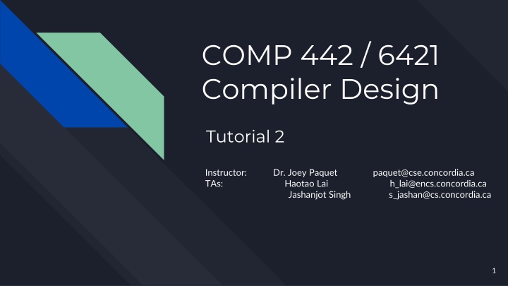 comp 442 6421 compiler design