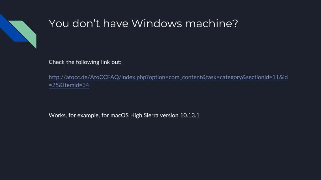 you don t have windows machine