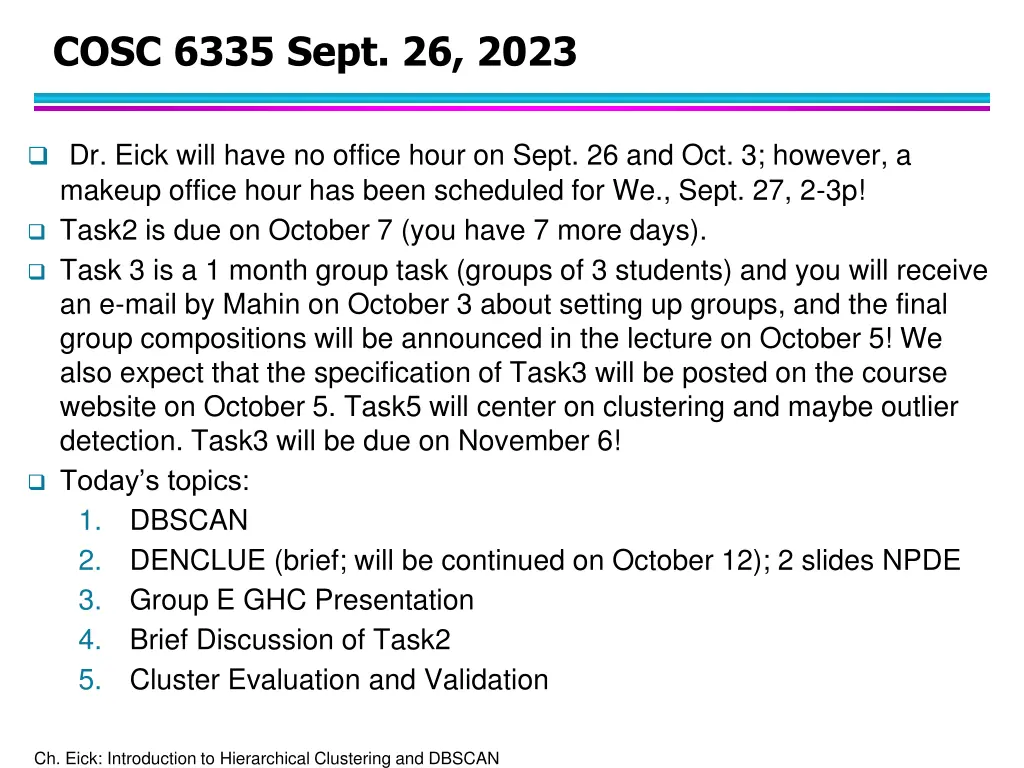 cosc 6335 sept 26 2023
