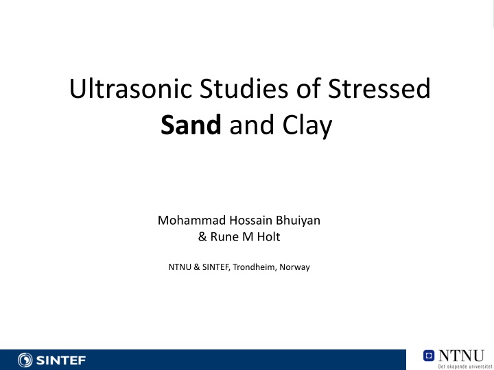 ultrasonic studies of stressed sand and clay