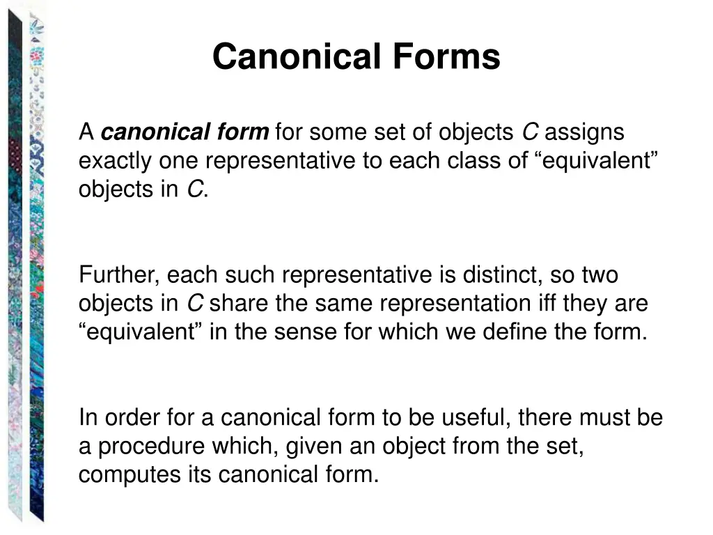 canonical forms