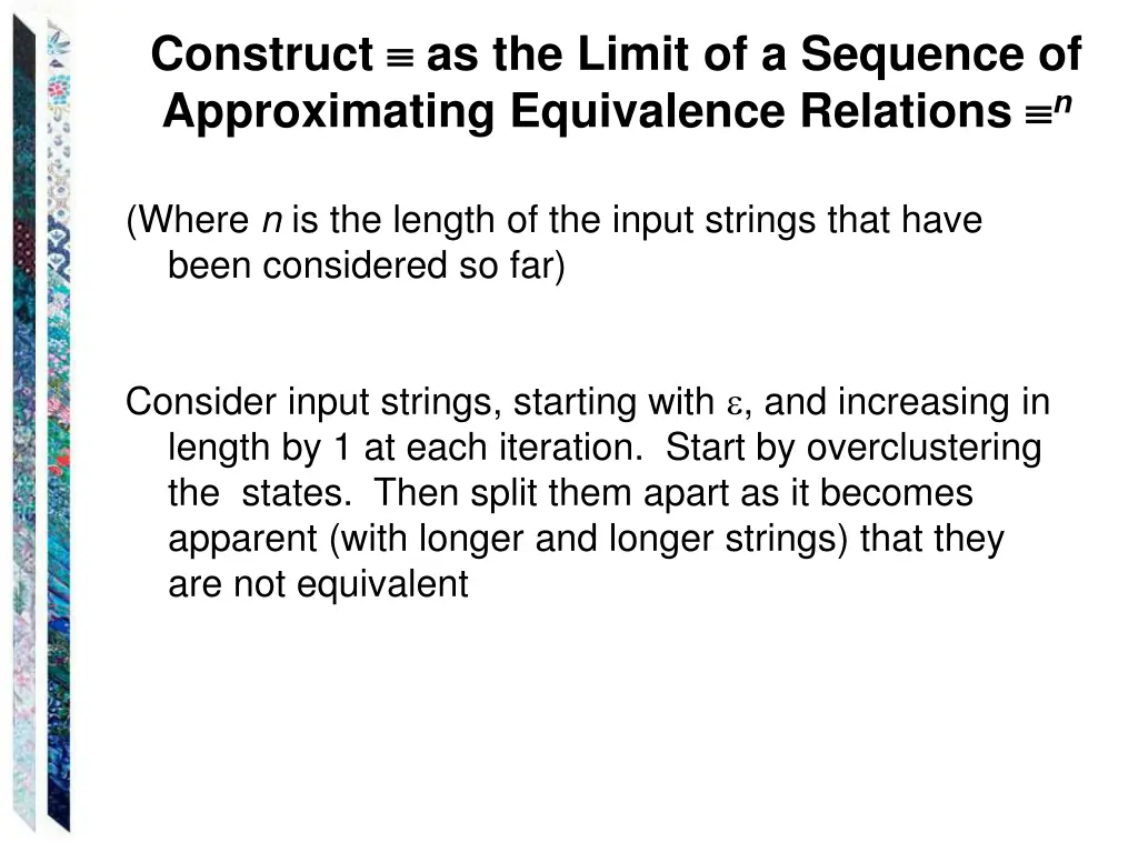 construct as the limit of a sequence