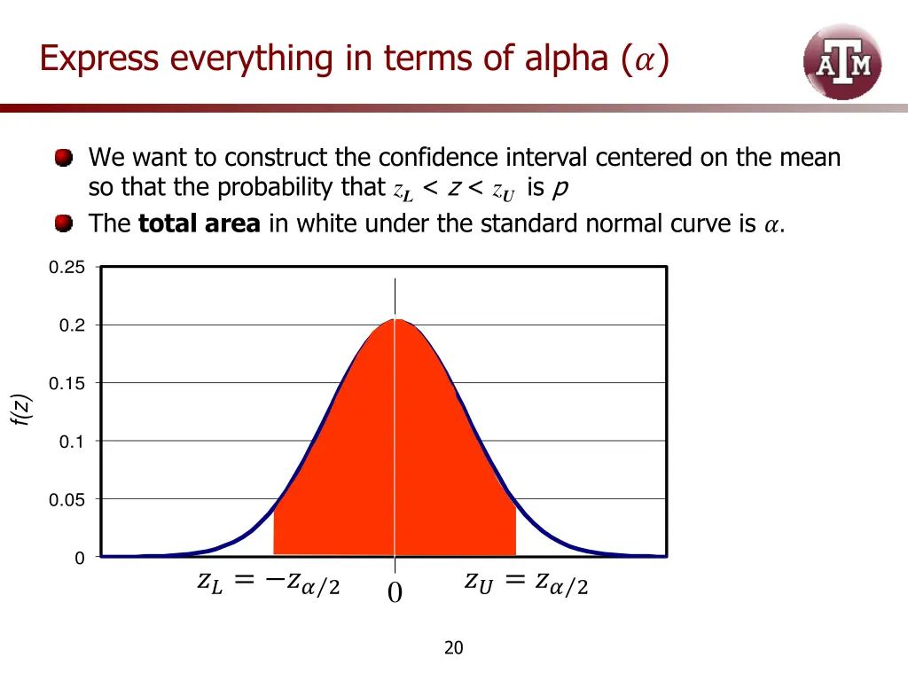 express everything in terms of alpha