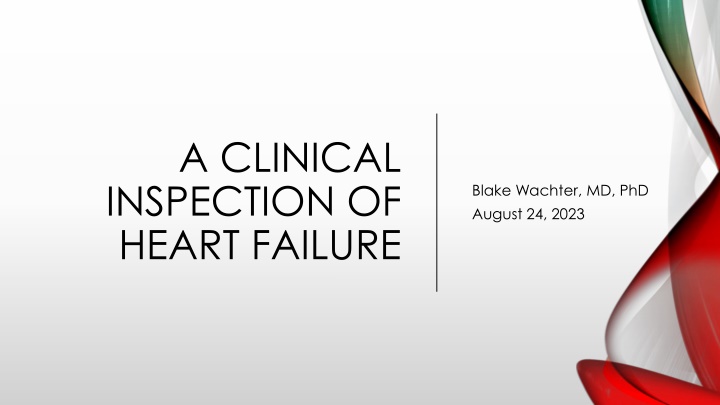 a clinical inspection of heart failure