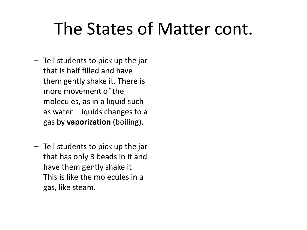 the states of matter cont