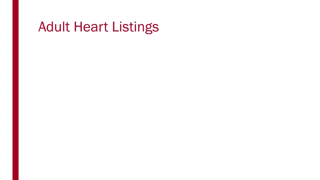 adult heart listings