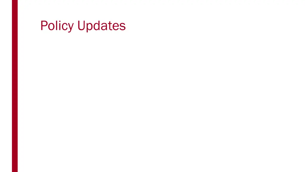 policy updates