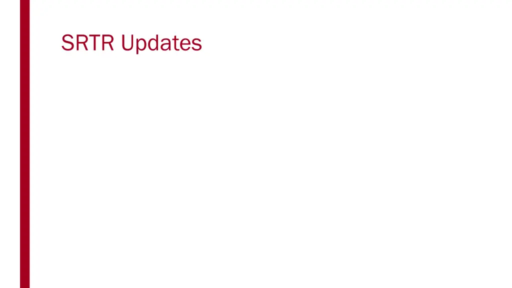 srtr updates