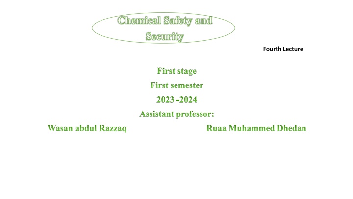 chemical safety and security