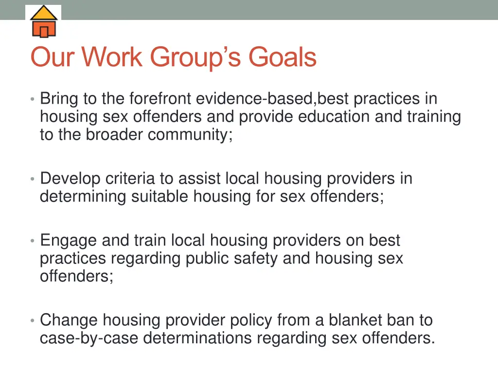 our work group s goals