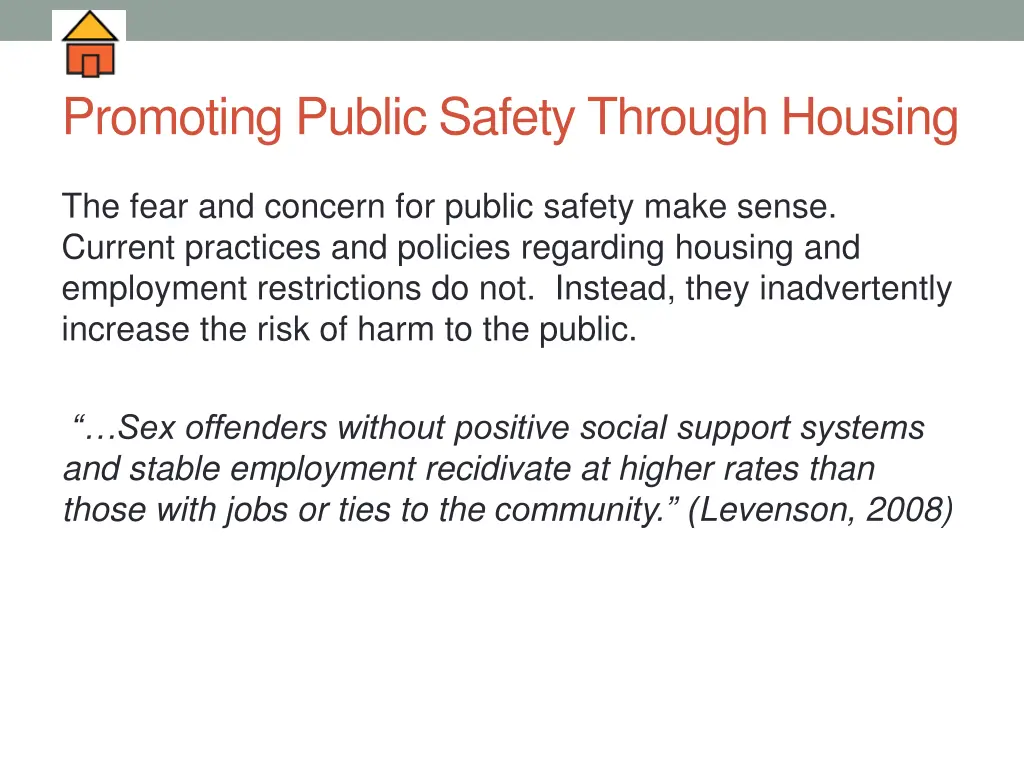 promoting public safety through housing