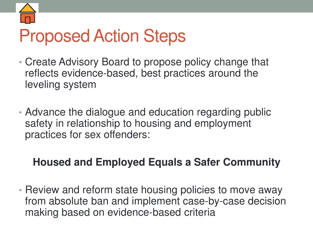 proposed action steps