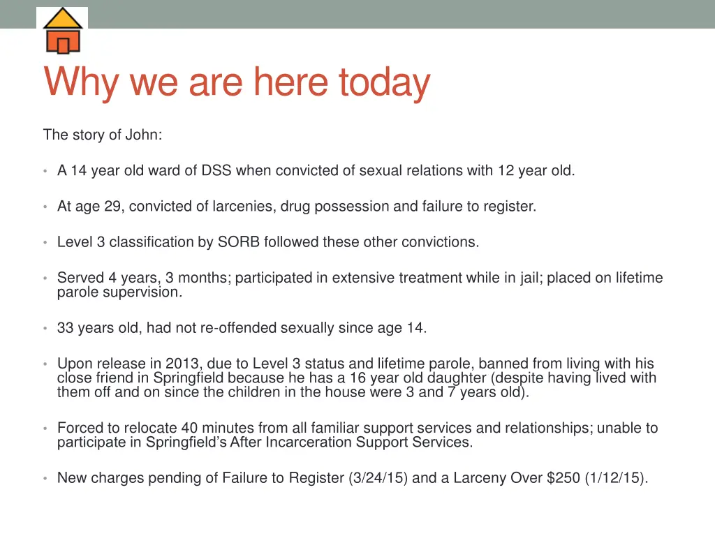 why we are here today