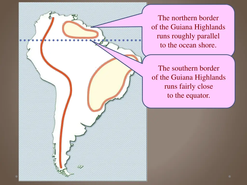 the northern border of the guiana highlands runs