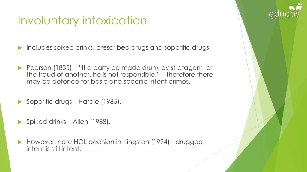 involuntary intoxication