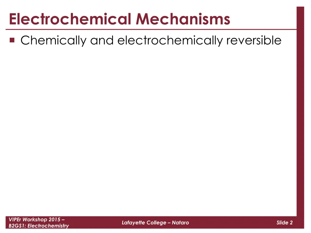 electrochemical mechanisms chemically