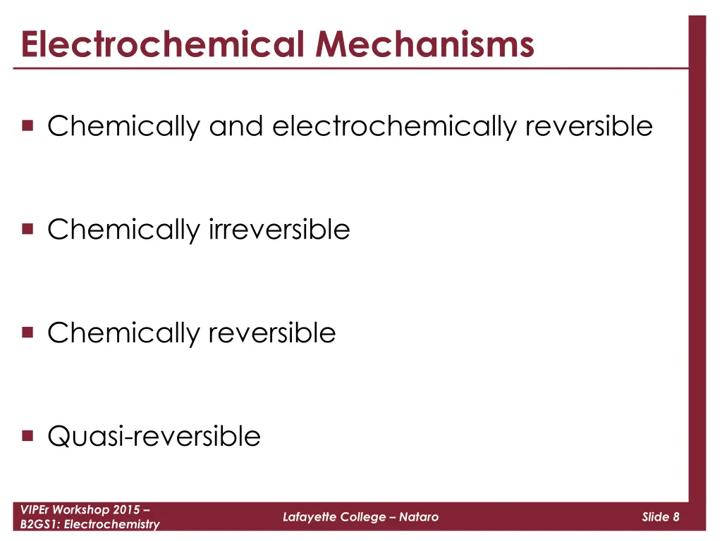 electrochemical mechanisms