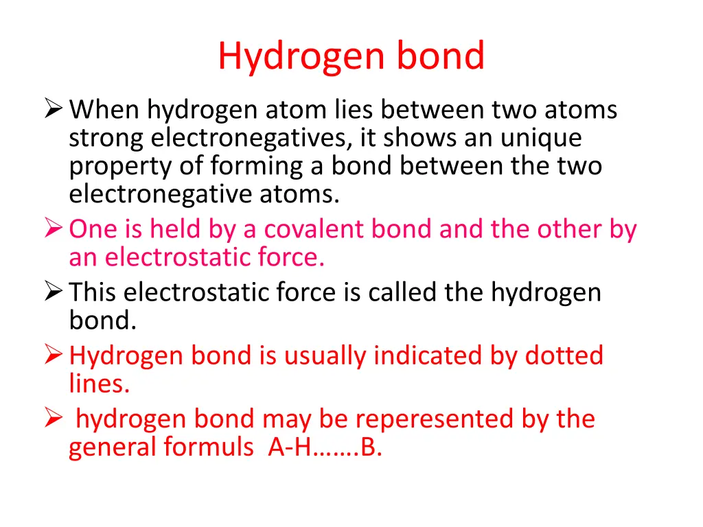 hydrogen bond 1