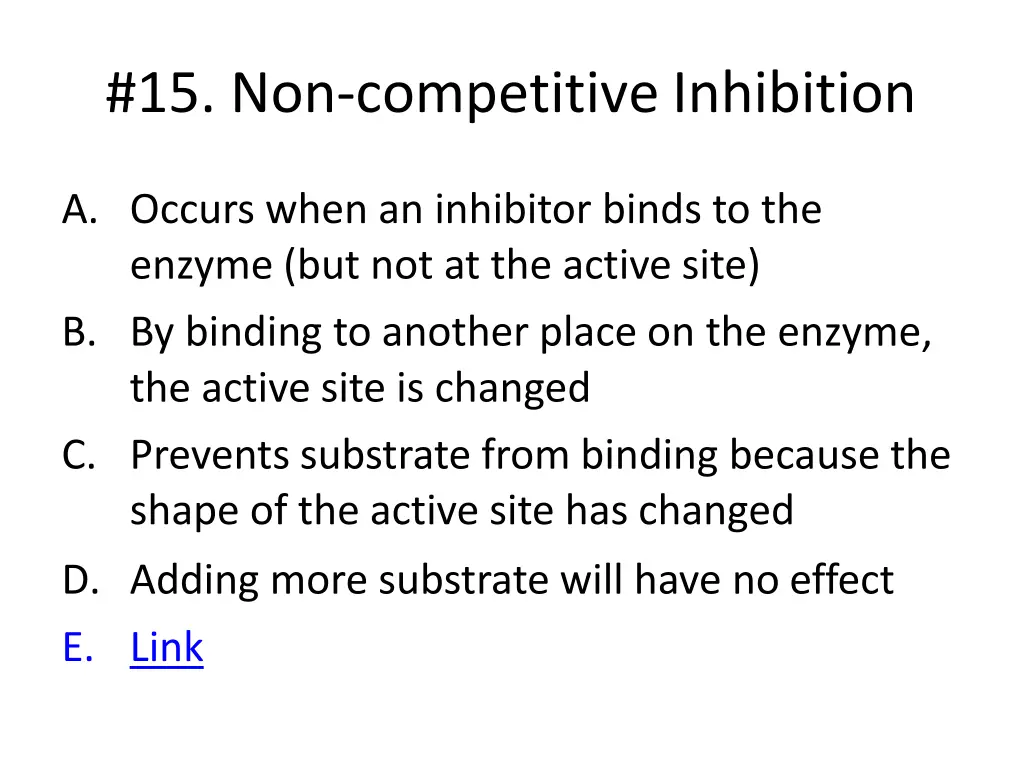 15 non competitive inhibition